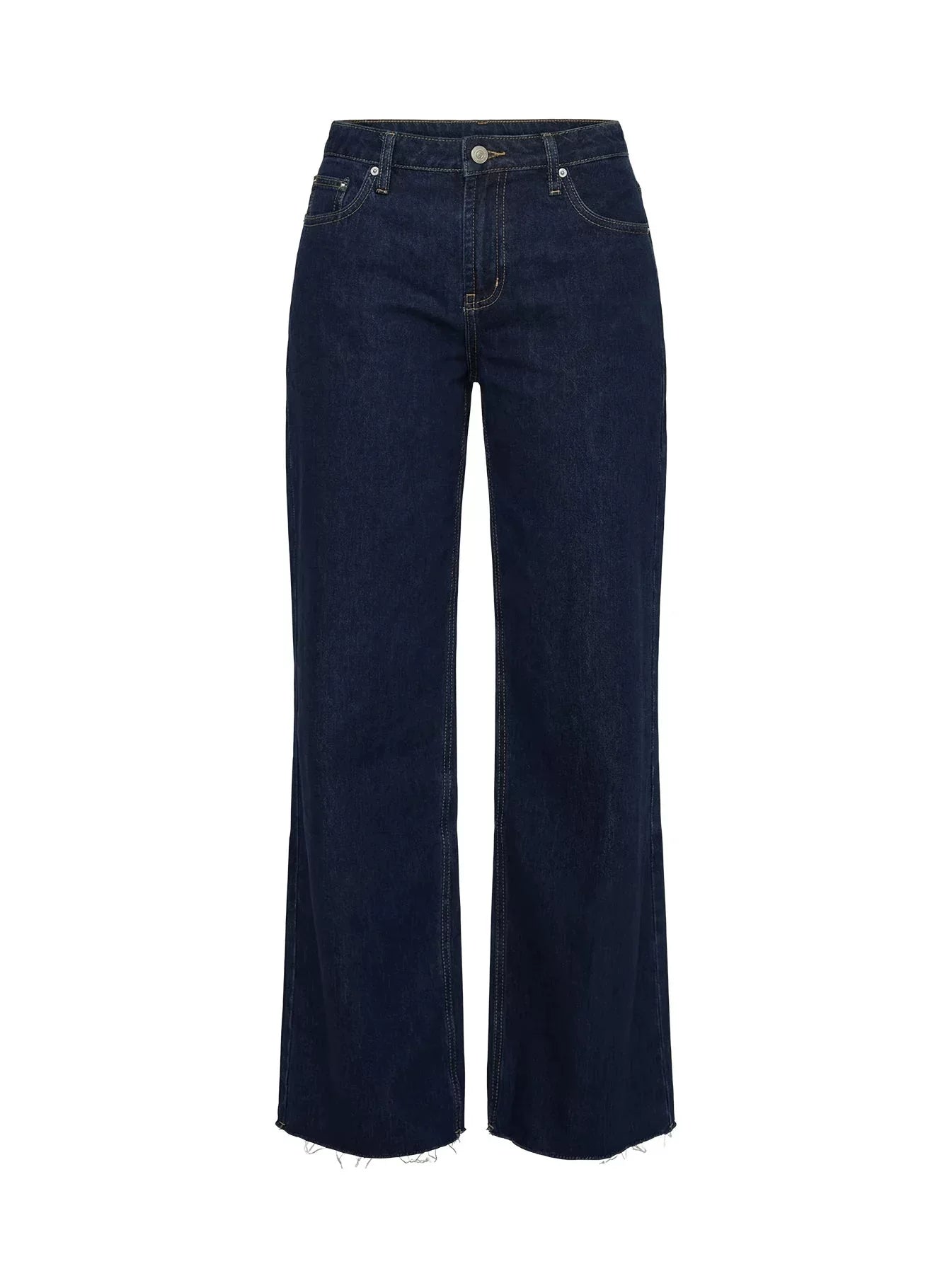 Princess Polly Brown One Shoulder Trumpet Sleeves Lace T-shirt with Slimming Denim Pants