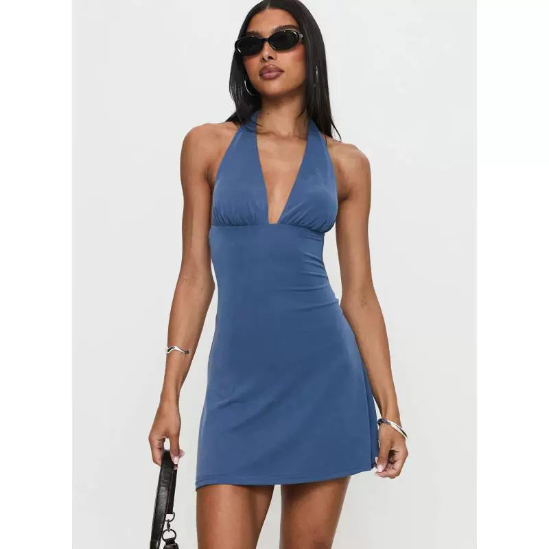 Princess Polly sexy halter tie backless tight corset style mini dress
