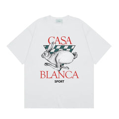 Casablanca Sport Running Rabbit T-Shirt - White