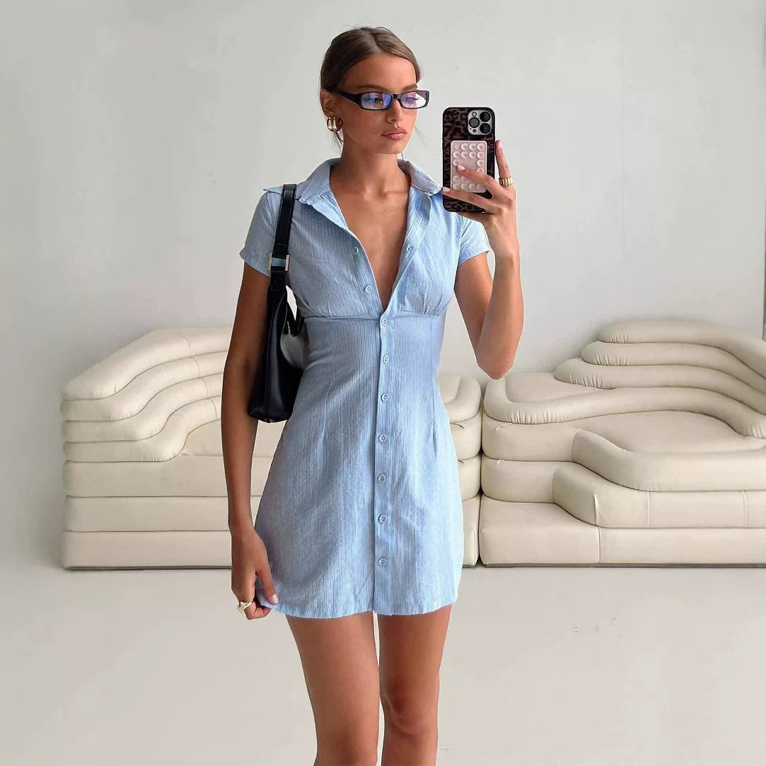 Princess Polly College Style Casual Simple Checkered Cotton Shirt Dress Short Skirt
