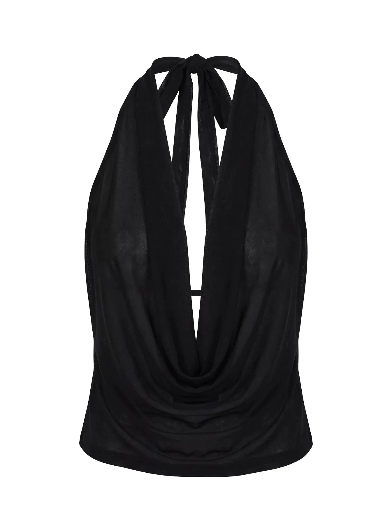 Princess Polly European and American style sexy backless slim fit pleated hanging neck sleeveless vest top