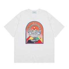 Casablanca Arch Tennis Court Back Graphic T-Shirt - White