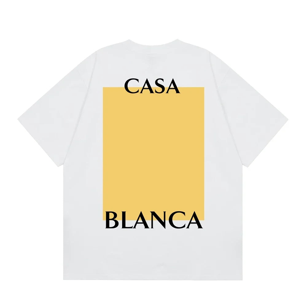Casablanca Minimalist Block Back Graphic T-Shirt - White