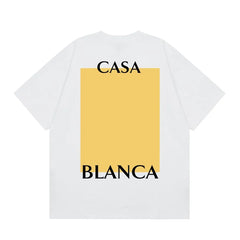 Casablanca Minimalist Block Back Graphic T-Shirt - White