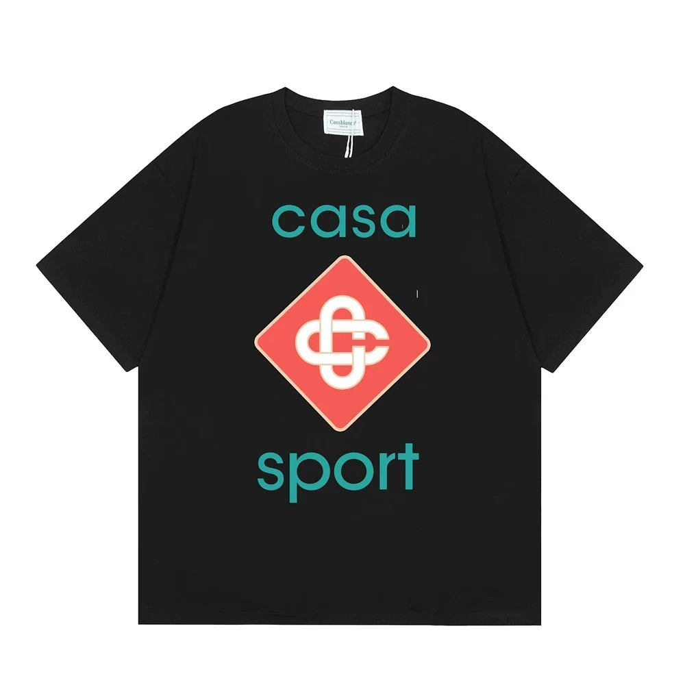 Casablanca Sport Diamond Monogram T-Shirt - Black
