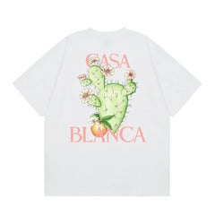 Casablanca Blooming Cactus Back Graphic T-Shirt - White