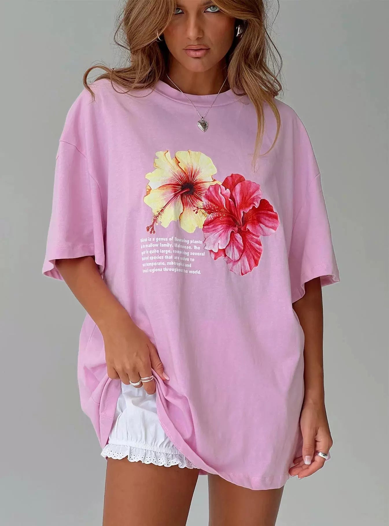 Australian floral print short sleeved T-shirt Princess Polly's new women's breathable and versatile 2025 summer top