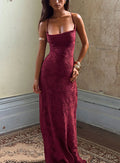 Celena Maxi Dress Burgundy Burnout