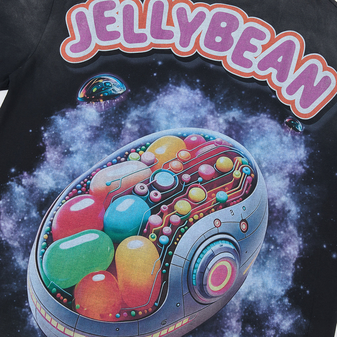 Jellybean Alien Cosmic Graphic Oversized T‑Shirt