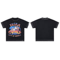 Black Vintage City Of Angels Sunset DUAA Graphic Oversized T‑Shirt