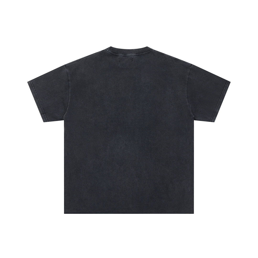 Black Vintage DUAA Worldwide Lightning Graphic Oversized T‑Shirt