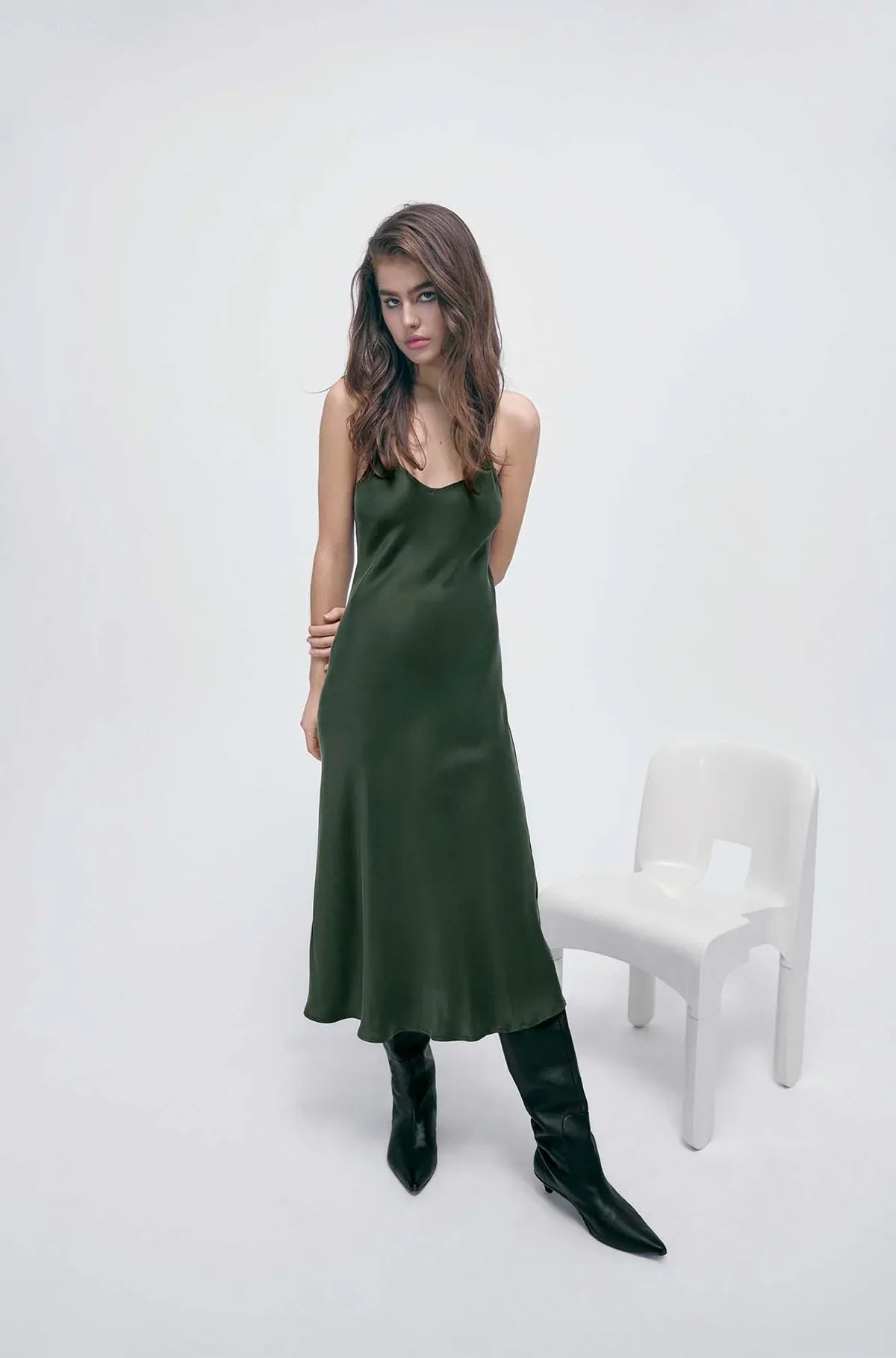 90s Slip Dress Cedar - Silk Laundry